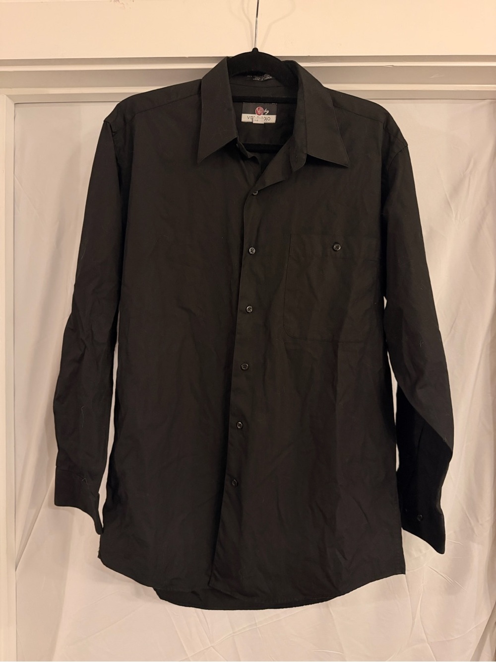 Vito Rufolo Black Cotton Dress Shirt 15½ 32–33